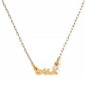 Kate Spade Oui Necklace Gold